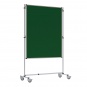Tafel fahrbar, 150x120 cm, beidseitig Stahlemaille grün, 